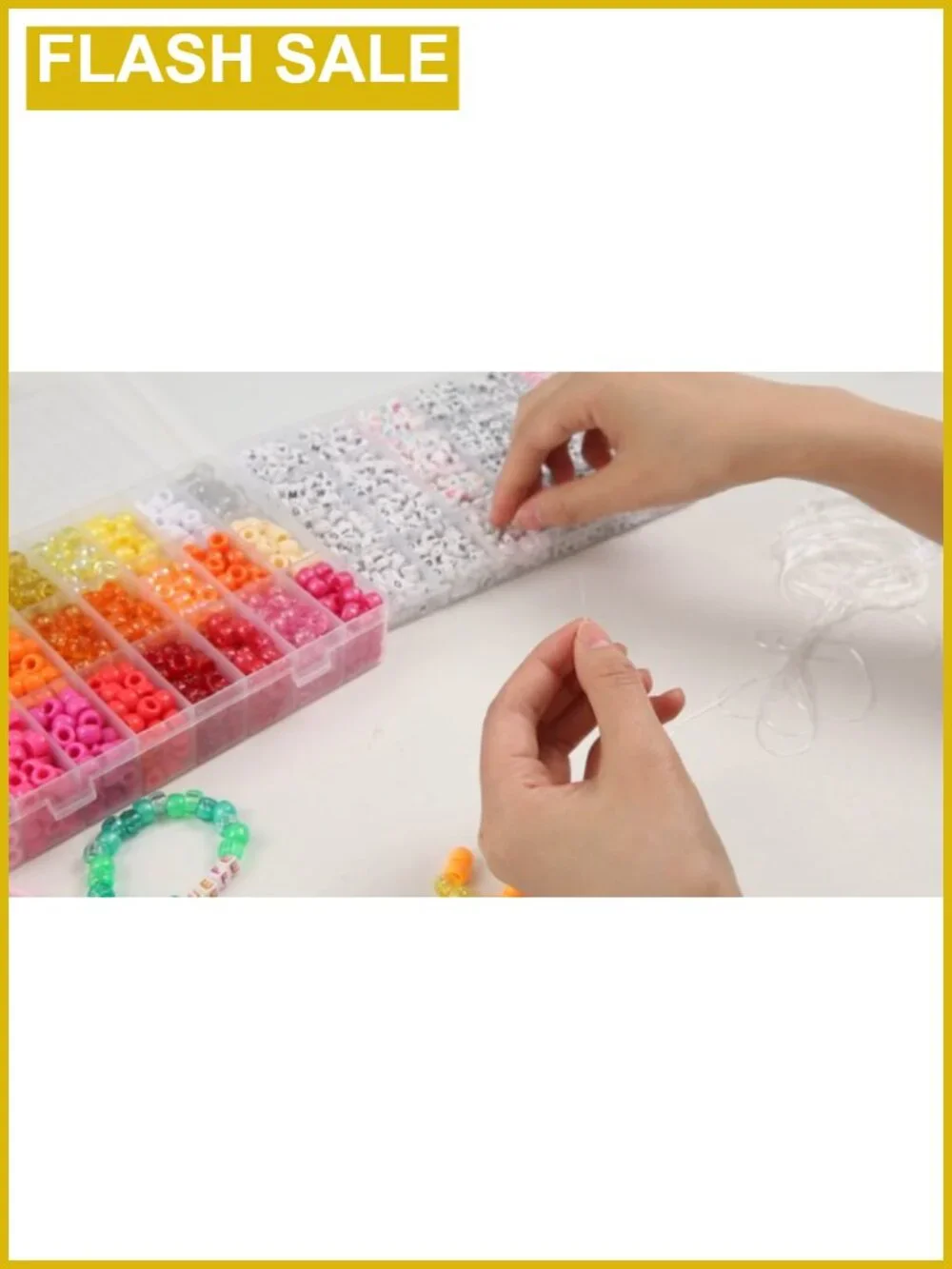4000pcs Pony Beads Bracelet Making Kit with Letter Beads Acrylic